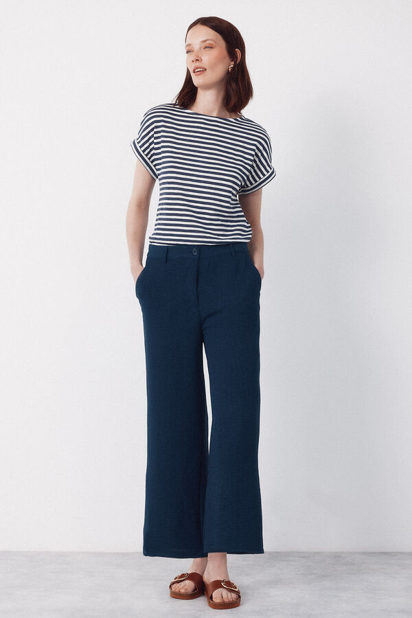 Cortefiel Pantal&oacute;n con textura Azul marino