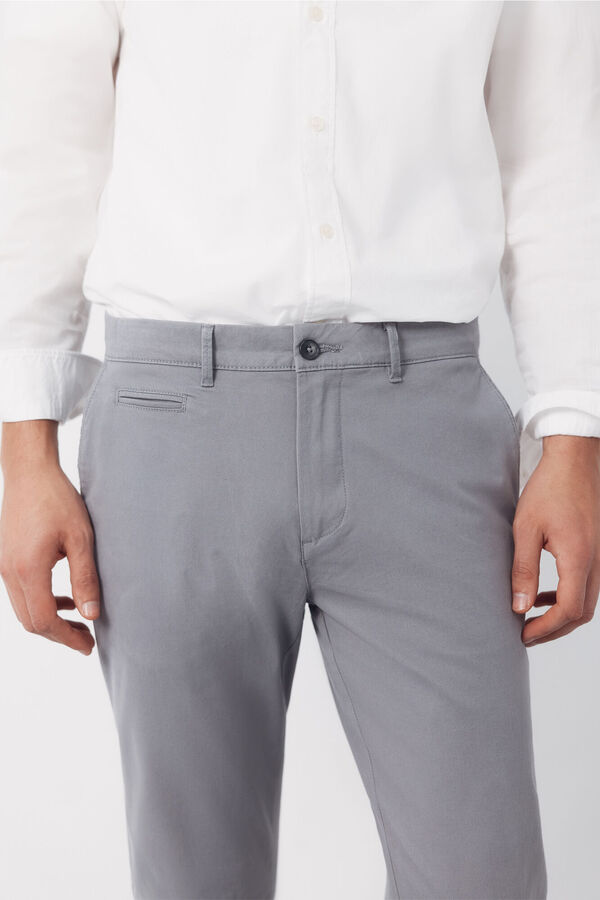 Cortefiel Pantal&oacute;n chino slim fit Gris