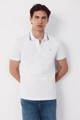 Cortefiel Polo con tips Blanco