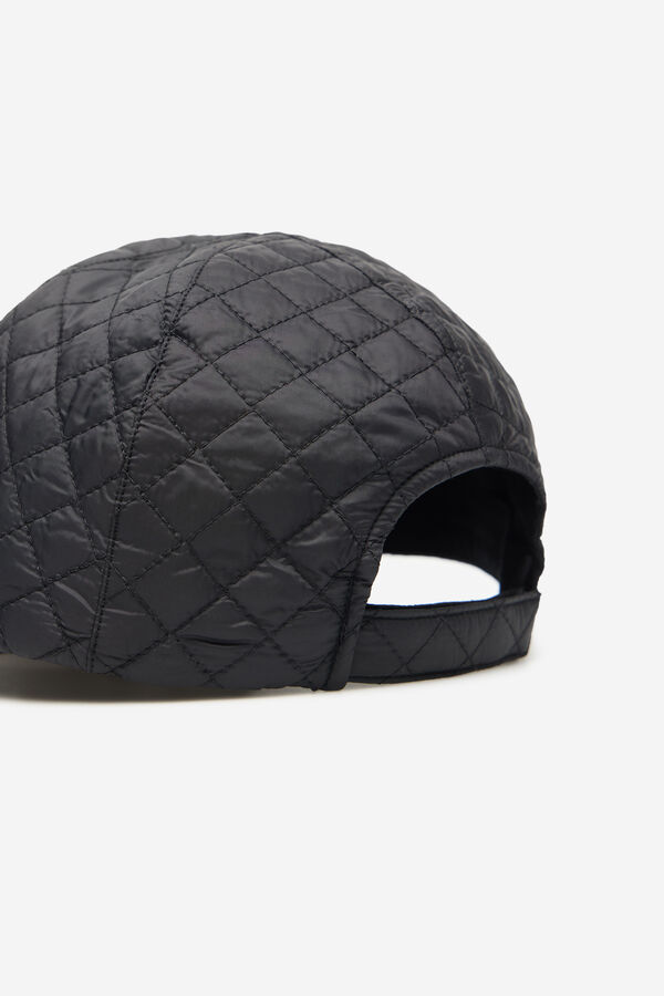 Cortefiel Gorra de nylon acolchada Negro