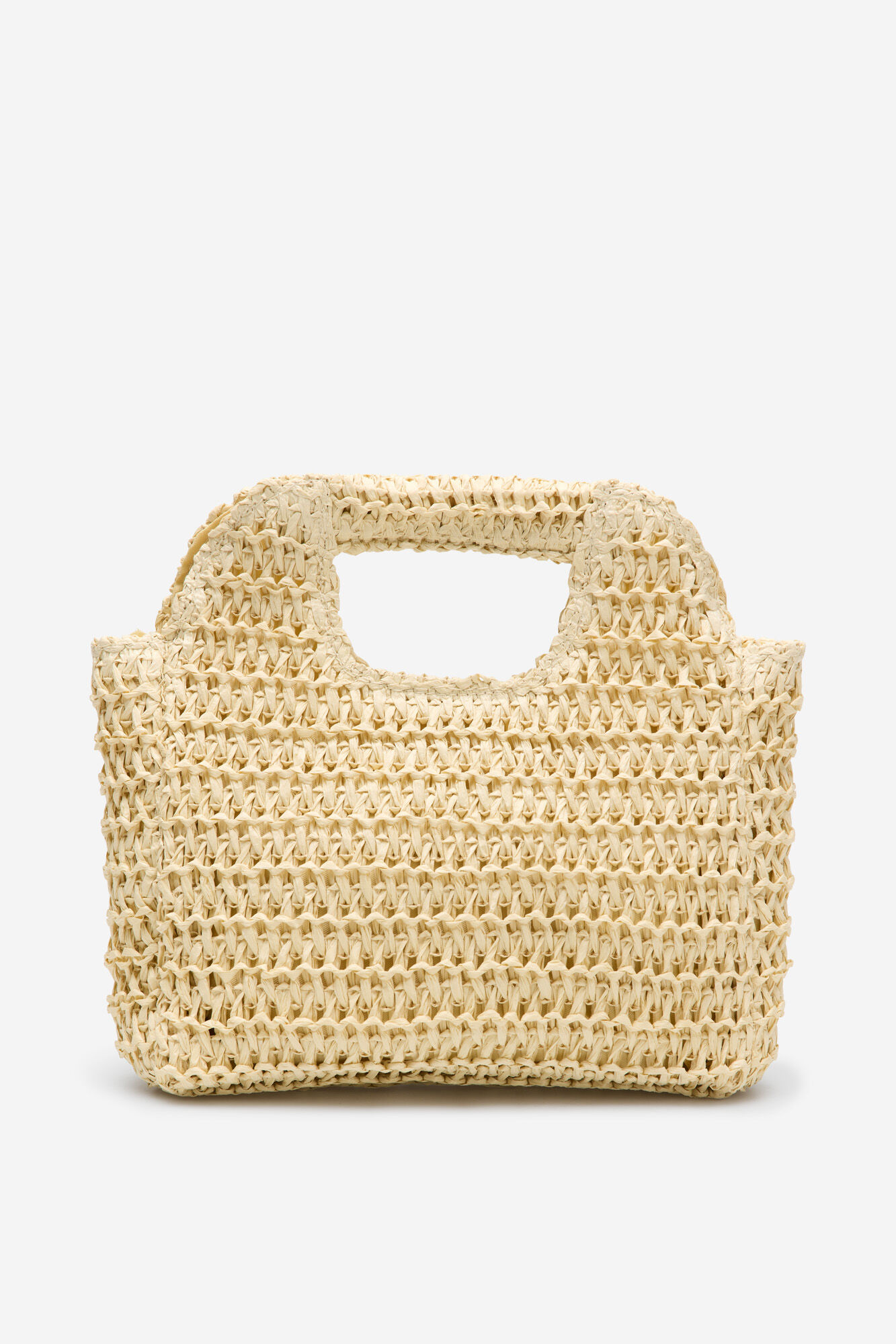 Cortefiel Bolsa trenzada de rafia