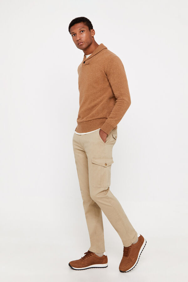 Cortefiel Pantal&oacute;n cargo Beige