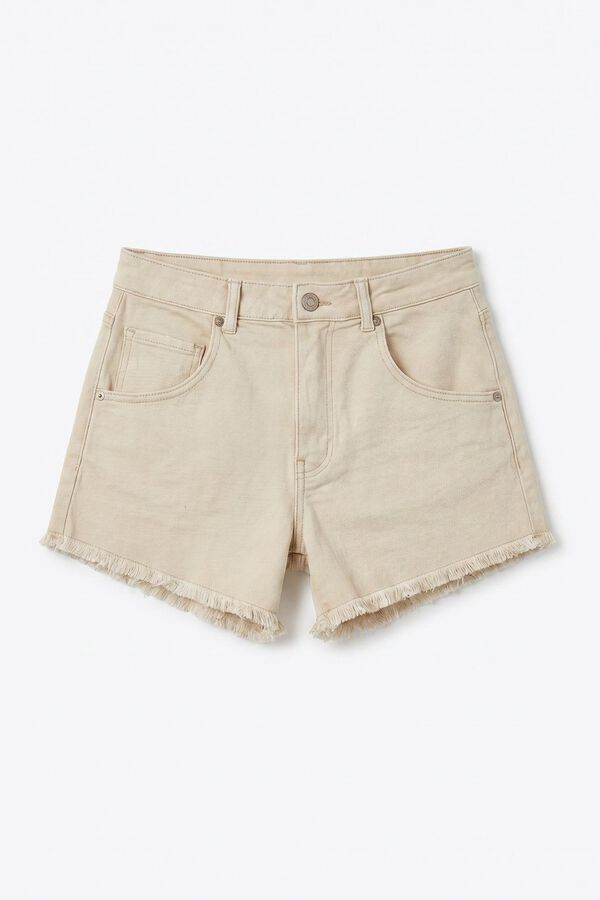 Slowlove Short vaquero desflecado Marr&oacute;n