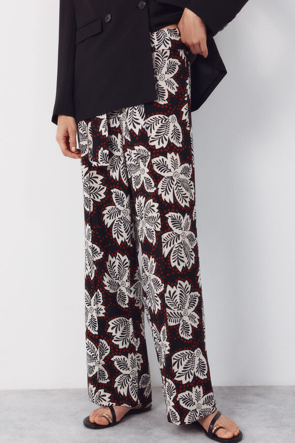 Cortefiel Pantal&oacute;n de estructura fluida Multicolor