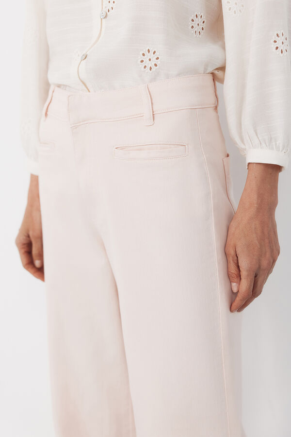 Cortefiel Pantalones con ribete Rosa