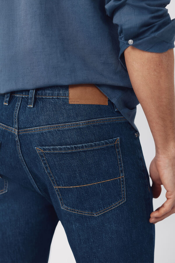 Cortefiel Bermuda denim regular Azul oscuro