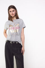 Slowlove Playera slowlove mariposa Gris
