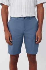 Cortefiel Bermuda chino regular print Azul
