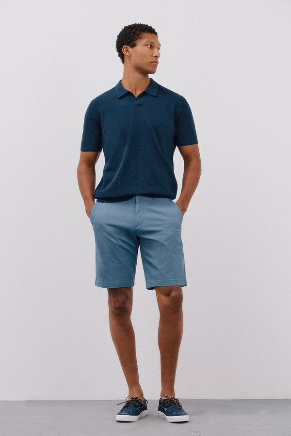 Cortefiel Bermudas chino Azul