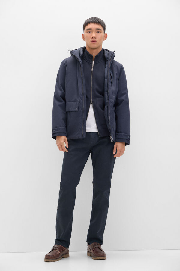 Cortefiel Pantal&oacute;n 5 bolsillos color regular fit Azul marino