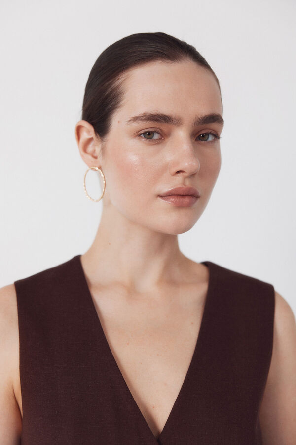 Cortefiel Chaleco sastrero Marr&oacute;n oscuro