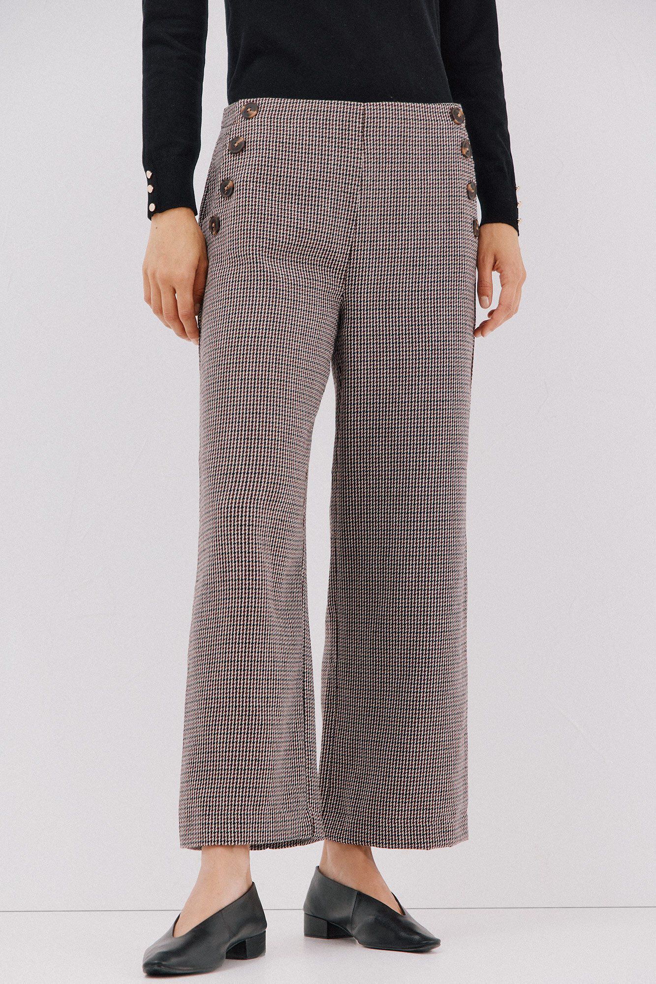 Cortefiel Pantal&oacute;n de mujer crop y ancho