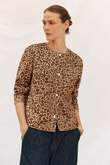 Cortefiel Chamarra efecto piel Multicolor