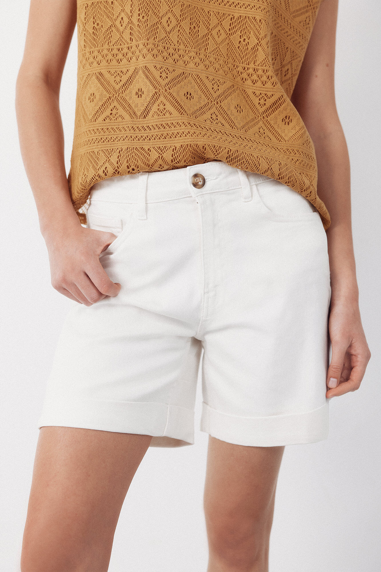Cortefiel Shorts de mezclilla color
