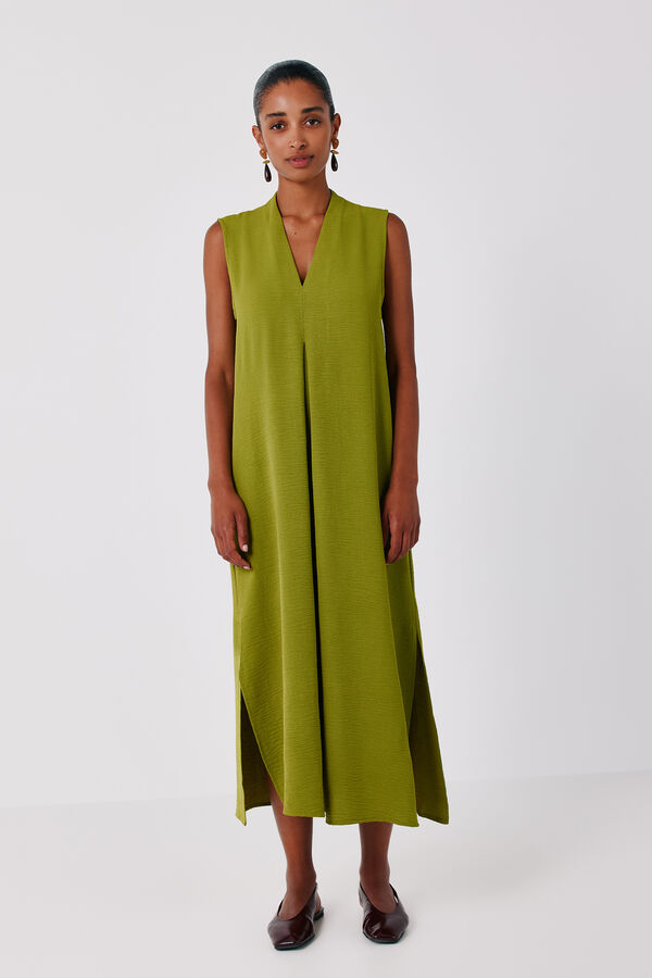 Cortefiel Vestido t&uacute;nica Verde