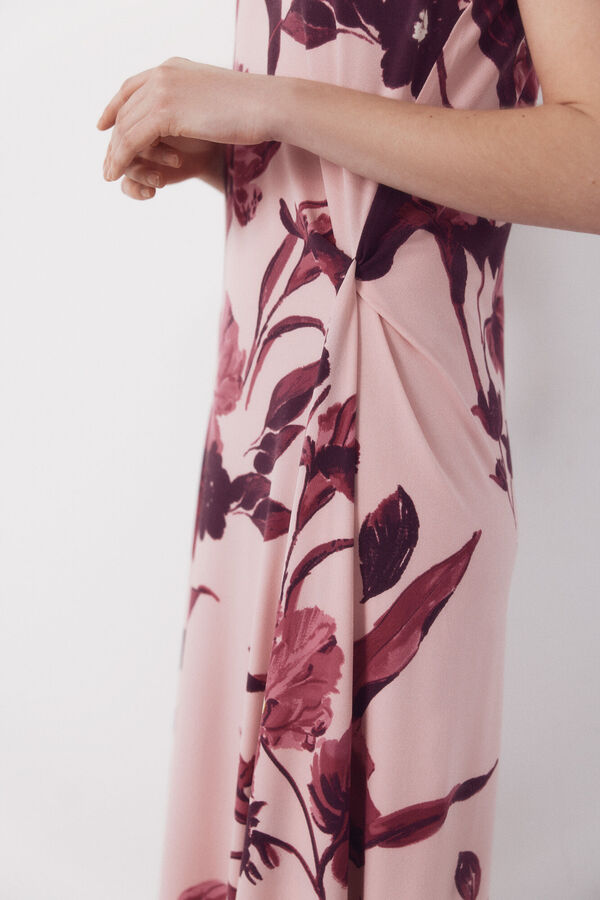 Cortefiel Vestido con nudo lateral Multicolor