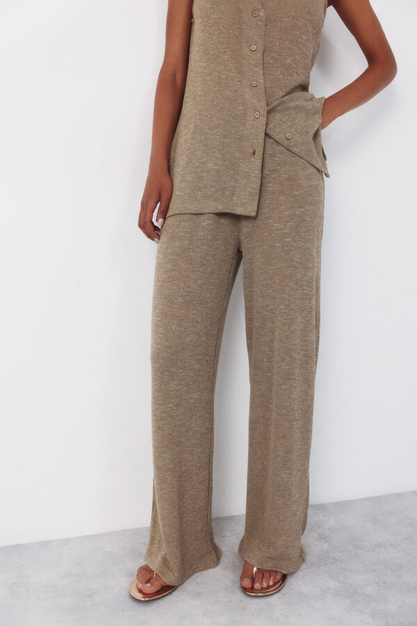 Cortefiel Pantal&oacute;n de tejido Kaki