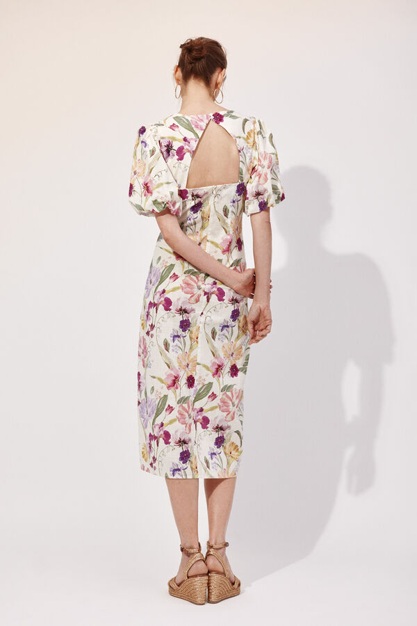 Cortefiel Vestido estampado floral Multicolor