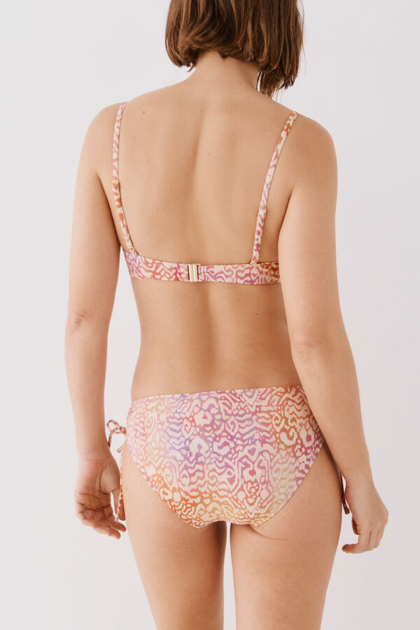 Cortefiel Braga bikini lazos laterales Estampado rojo