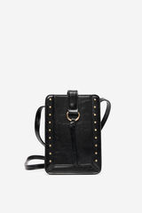 Cortefiel Portacelular con tachuelas Negro