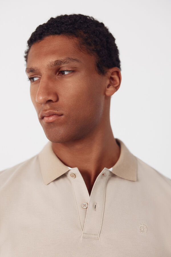 Cortefiel Polo piqu&eacute; Beige