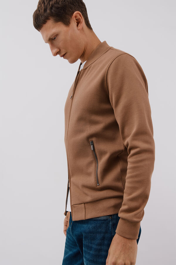 Cortefiel C&aacute;rdigan cuello bomber Beige