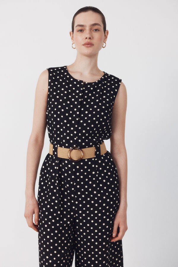 Cortefiel Jumpsuit con cintur&oacute;n Multicolor