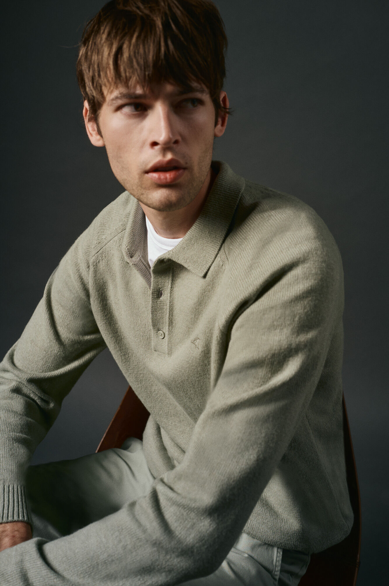 OOTO Jersey cuello polo lana