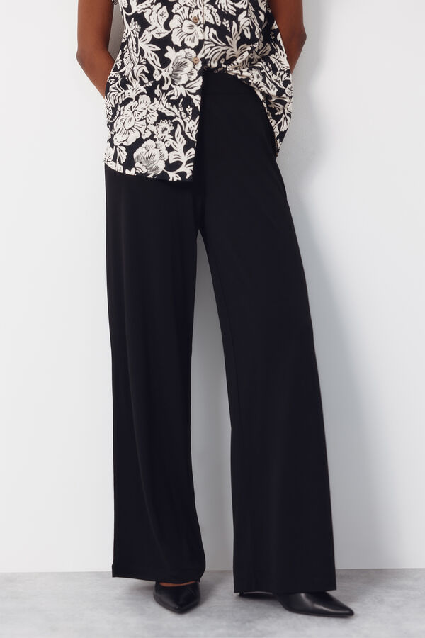 Cortefiel Pantal&oacute;n de tejido Negro