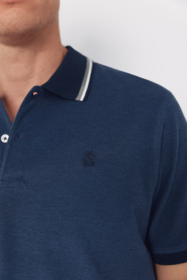 Cortefiel Polo oxford Azul marino