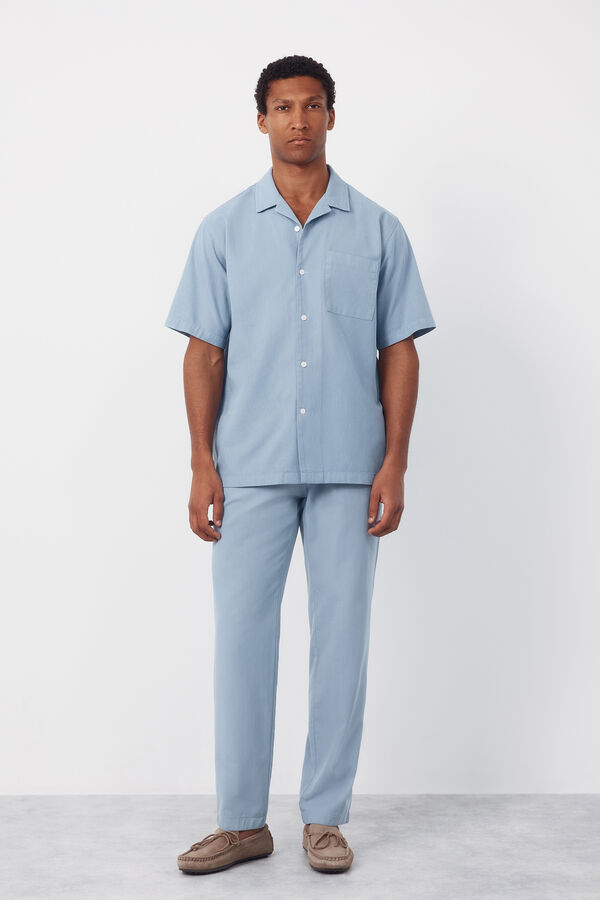 Cortefiel Pantal&oacute;n con gomas y cordones regular Azul