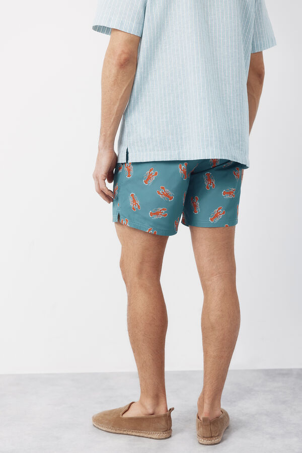 Cortefiel Ba&ntilde;ador estampado bogavantes grandes Verde