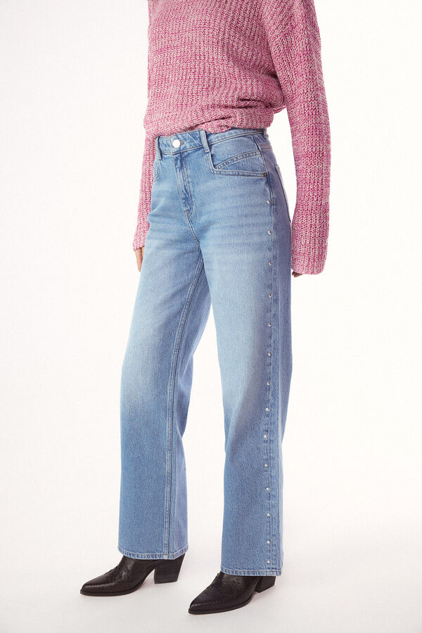 Slowlove Jeans con tachas Azul