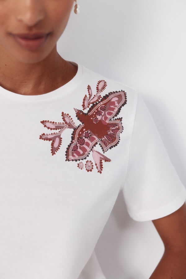 Cortefiel Playera estampada Multicolor