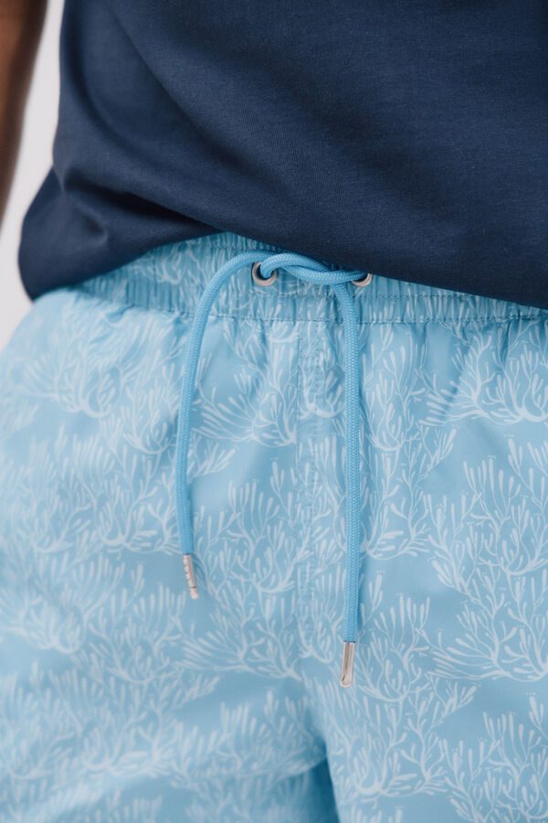 Cortefiel Ba&ntilde;ador estampado algas Azul marino