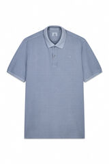 OOTO Polo piqu&eacute; lavado bordado avi&oacute;n Azul