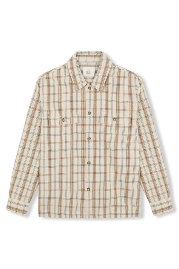 OOTO Sobrecamisa de cuadros Beige