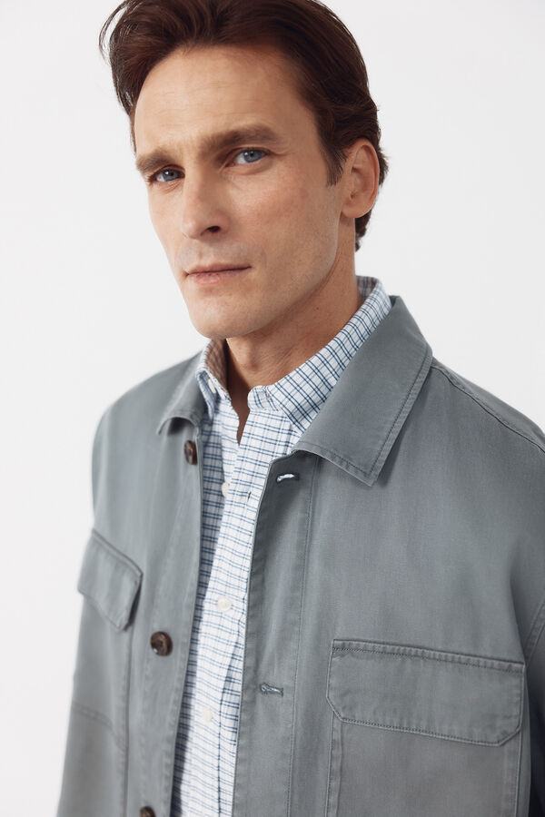 Cortefiel Sobrecamisa lisaTencel Kaki