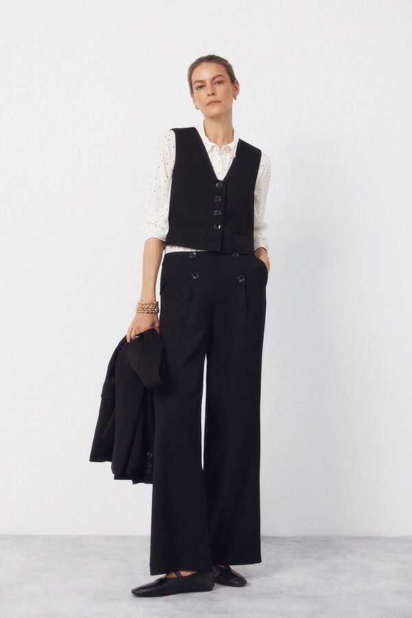 Cortefiel Chaleco Negro