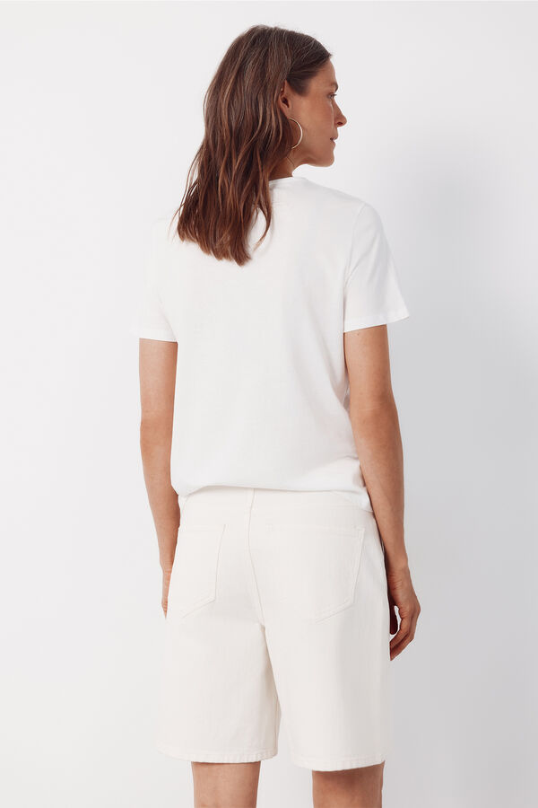 Cortefiel Playera estampada Estampado blanco