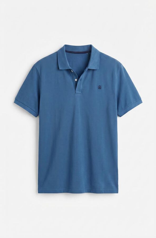 Cortefiel Polo b&aacute;sico piqu&eacute; Azul