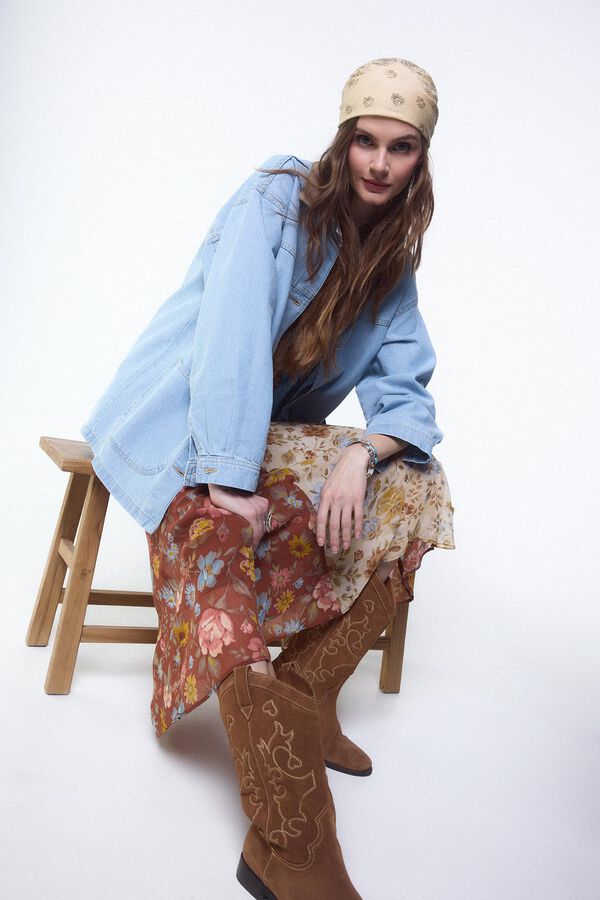 Slowlove Chamarra de mezclilla barn Azul