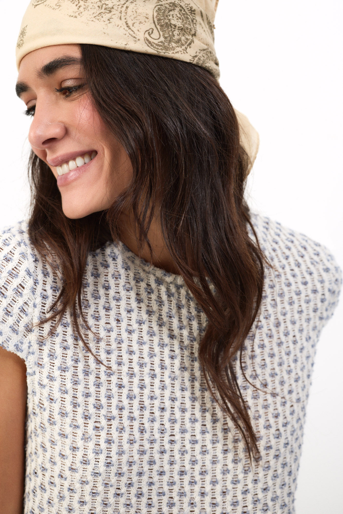 Slowlove Top de manga corta de crochet