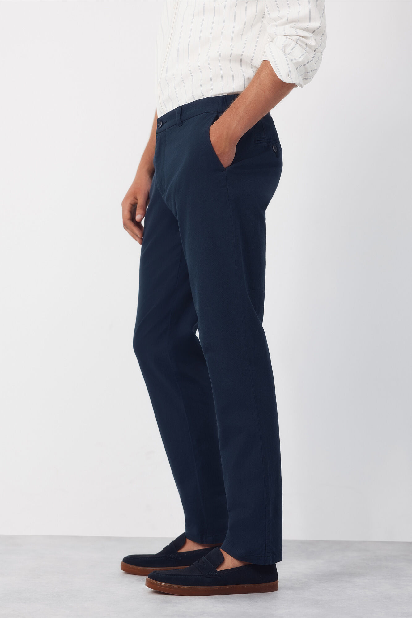 Cortefiel Pantal&oacute;n chino algod&oacute;n-lino regular