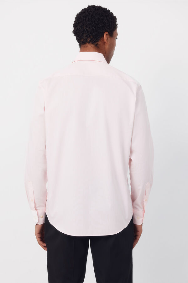 Cortefiel Camisa vestir lisa f&aacute;cil plancha Rosa