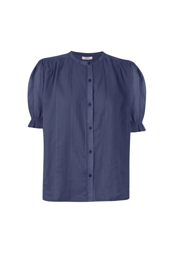 Slowlove Blusa fluida dobby Azul