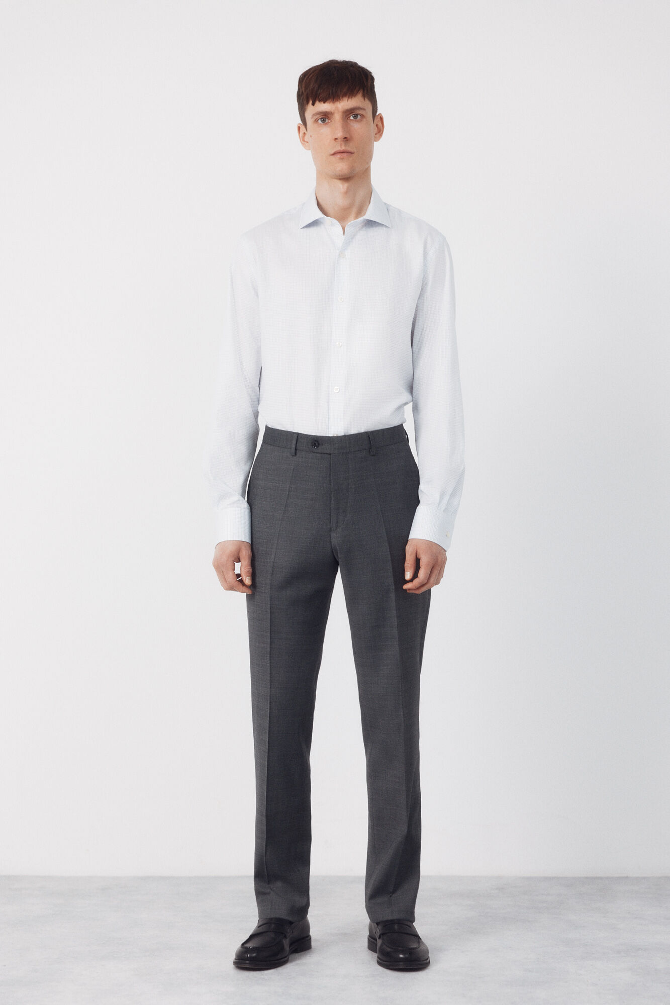 Cortefiel Pantal&oacute;n traje dynamic estructura gris