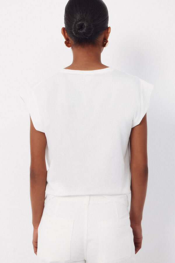Cortefiel Playera estampada Estampado blanco