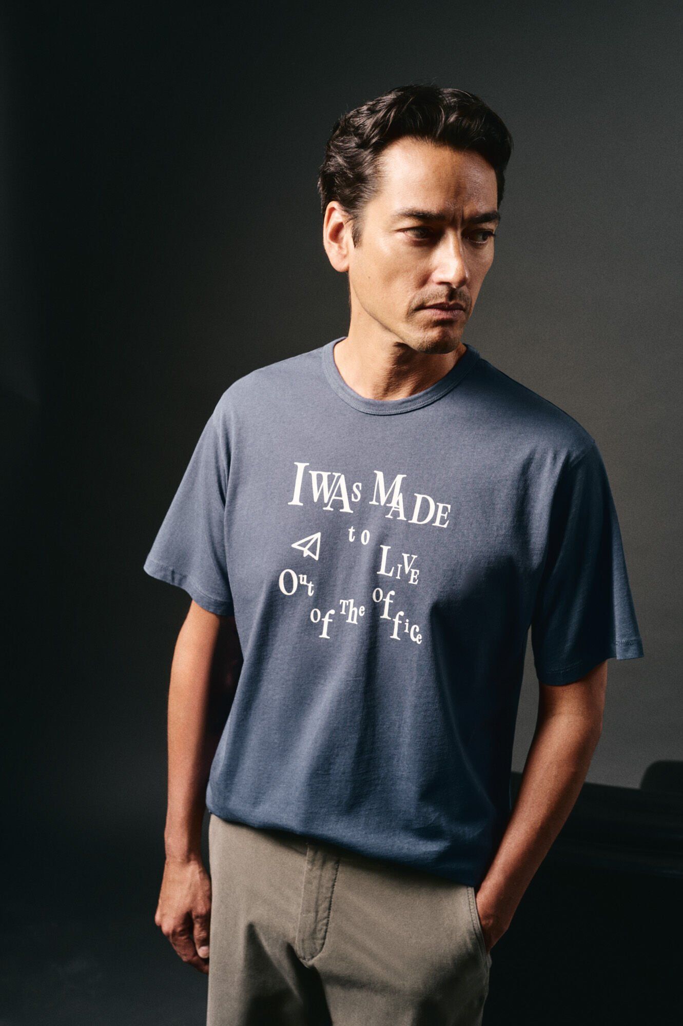 OOTO Camiseta gr&aacute;fica lavada