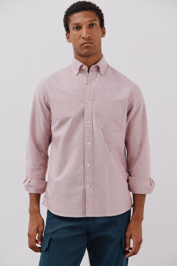 Cortefiel Camisa oxford lisa Rosa